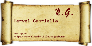 Mervel Gabriella névjegykártya